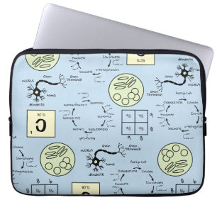 Biology Science Teacher Cell Genetics Neuron Nerd Laptop Sleeve