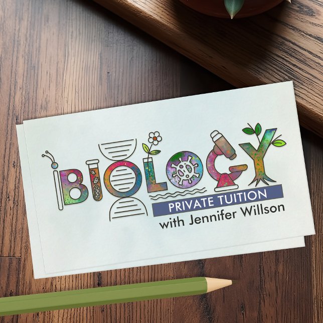 Biology Science Tutoring Services - Teacher Business Card (Creator Uploaded)