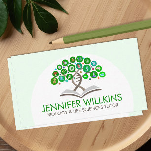 Biology Science Tutoring Services - Teacher Business Card