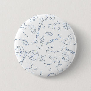 Biology scientific diagrams design 2 inch round button