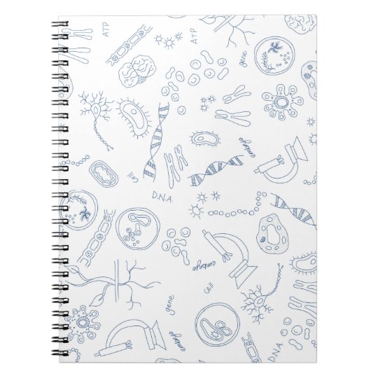 Biology scientific diagrams design notebook | Zazzle.ca