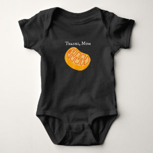 biology t , mitochondria , thanks, mom, science. baby bodysuit