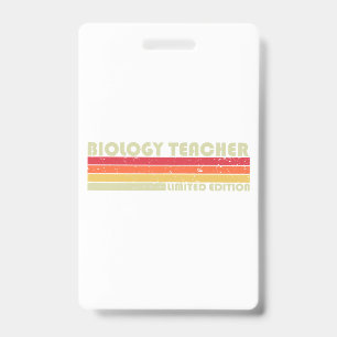 BIOLOGY TEACHER Funny Job Title Profession Birthda Badge