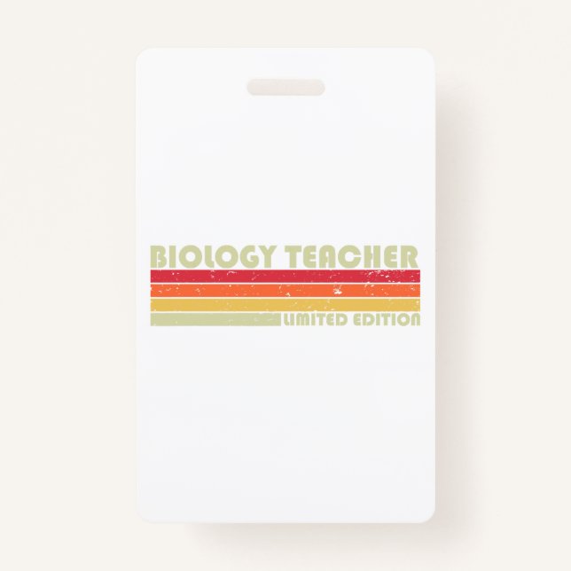 BIOLOGY TEACHER Funny Job Title Profession Birthda Badge (Front)