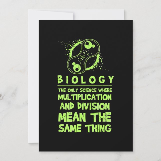 biology teacher funny saying biologist gift holiday card (Front)