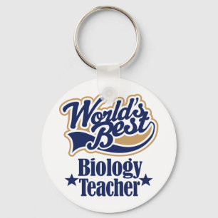 Biology Teacher Gift For (Worlds Best) Keychain