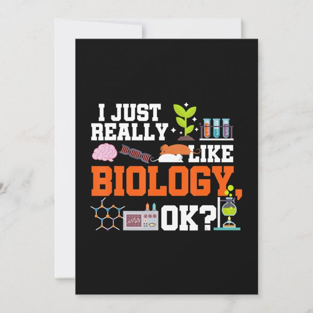 biology teacher gift science student biology holiday card (Front)