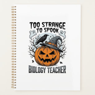 Biology Teacher Halloween Shirt Spooky Pumpkin Rav Planner