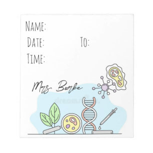 biology teacher hallpass Notepad