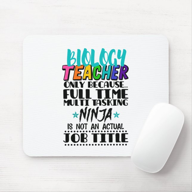 Biology Teacher Only Because Full Time Multi  Mouse Pad (With Mouse)