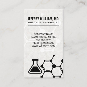 Biology Tech   Molecule   Beaker Business Card