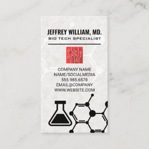 Biology Tech   Molecule   Science Startup Business Card