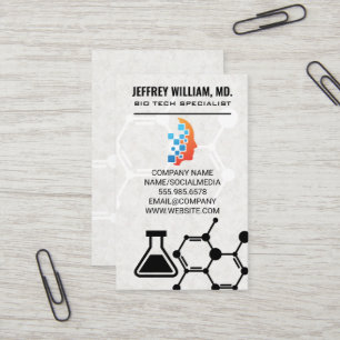 Biology Tech   Molecule   Science Technology Business Card