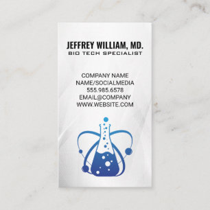 Biology Tech   Science Beaker Logo Business Card