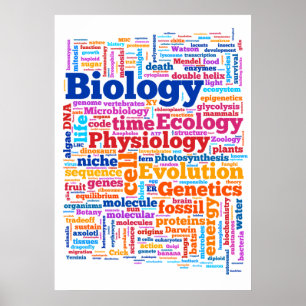 Biology Wordle No. 7 Poster