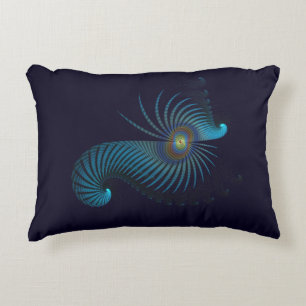 Bioluminescent Alien Sea Creature Accent Pillow