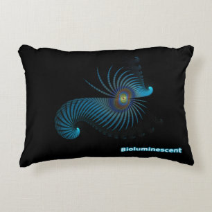 Bioluminescent Alien Sea Creature Accent Pillow