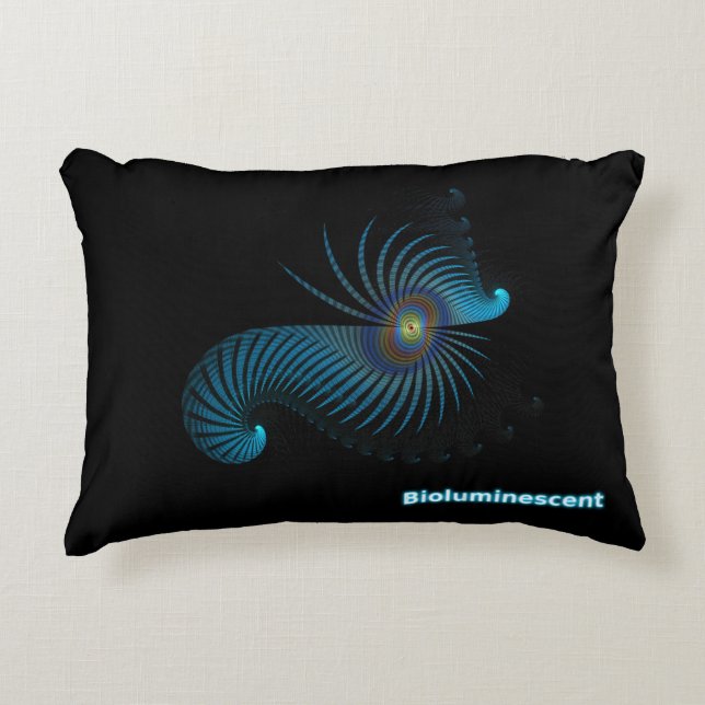Bioluminescent Alien Sea Creature Accent Pillow (Front)