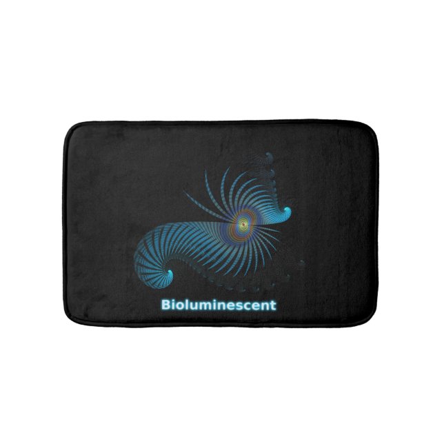 Bioluminescent Alien Sea Creature Bath Mat (Front)
