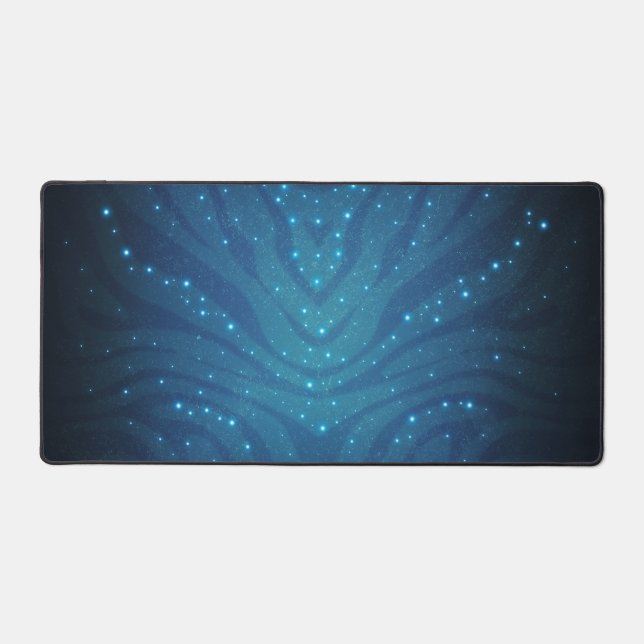 Bioluminescent Blue Alien Skin Pattern - Avatar Desk Mat (Front)