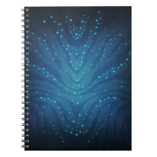 Bioluminescent Blue Alien Skin Pattern - Avatar Notebook