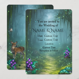 Bioluminescent Elegance Wedding Collection Invitation