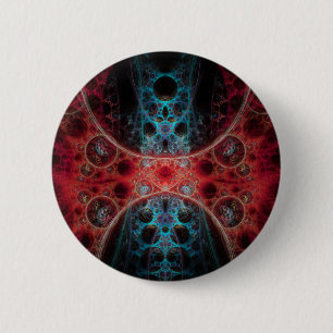 Biomechanica 1 Fractal Design 2 Inch Round Button