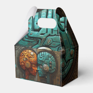 Biomechanical Cyberpunk Android Couple Art Favor Box