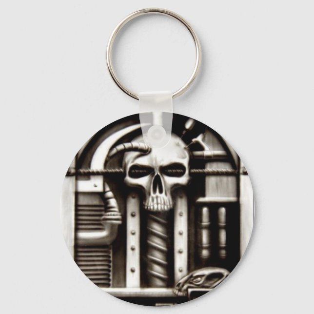 Biomechskull Keychain (Front)