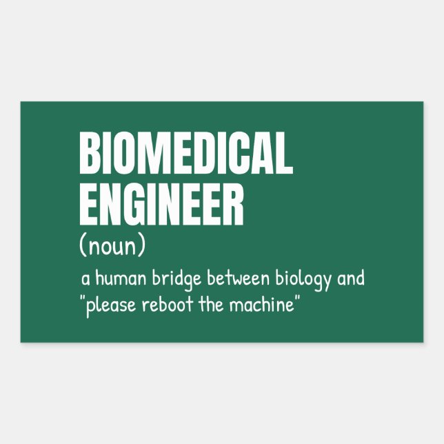 Biomedical Design Engineer Definition Sticker (Front)