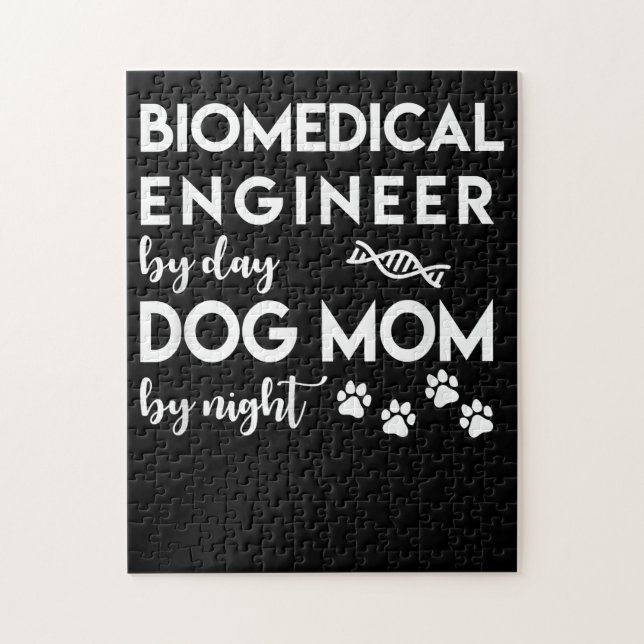 Biomedical Engineer Dog Mom Dog Lover Bio Engineer Jigsaw Puzzle (Vertical)