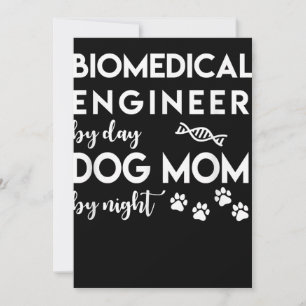 Biomedical Engineer Dog Mom Dog Lover Bio Engineer Thank You Card