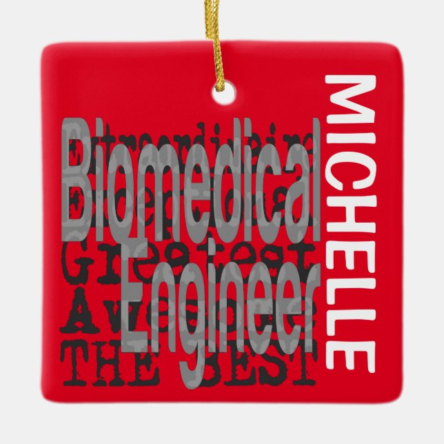 Biomedical Engineer Extraordinaire CUSTOM Ceramic Ornament (Front)