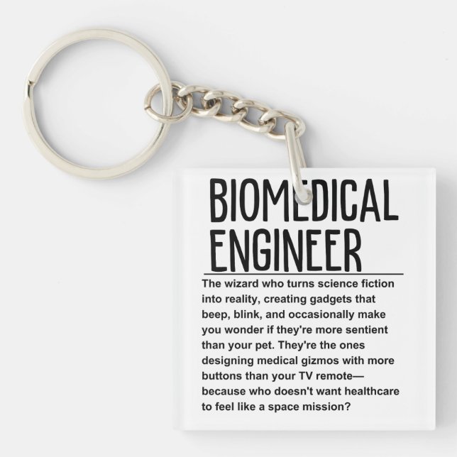 Biomedical engineer keychain (Front)