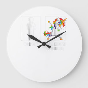 Biomedical Engineer Unicorn Dabbing Funny Lovers Large Clock