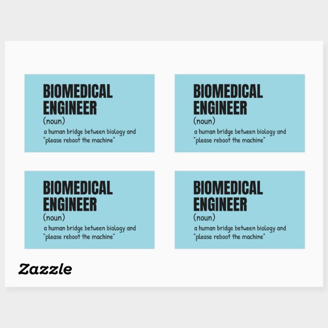 Biomedical Research Engineer Funny Definition Sticker (Sheet)