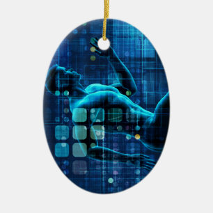 Biomedical Science Engineering or BME as Concept Ceramic Ornament