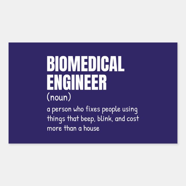 Biomedical Tech Funny Definition Sticker (Front)