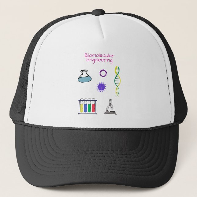 Biomolecular Engineer Chemical engineering Trucker Hat (Front)