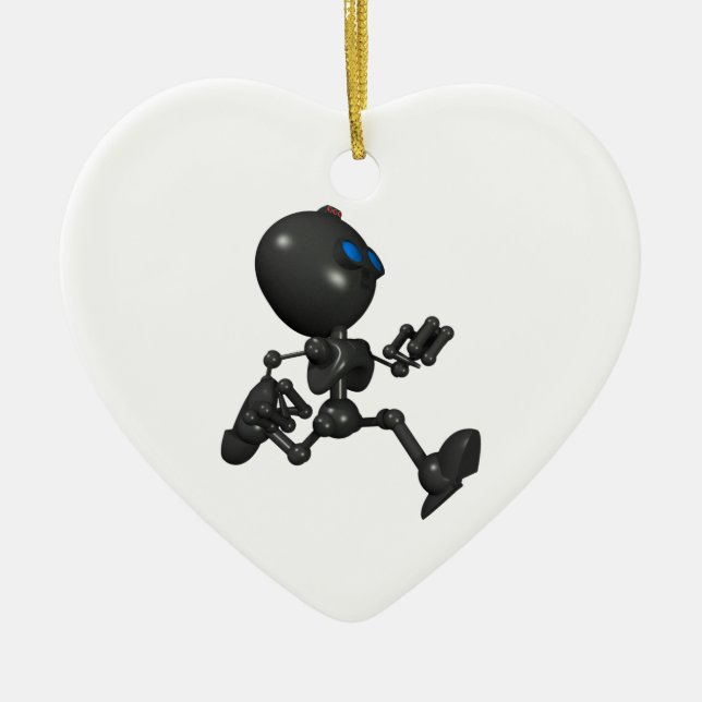 Bionic Boy 3D Robot - Running - Original Ceramic Ornament (Front)