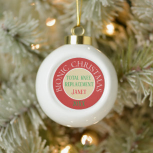 Bionic Christmas(knee replacement) ornament