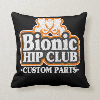 Bionic Hip Club Logo 70s Hip Replacement Surgery