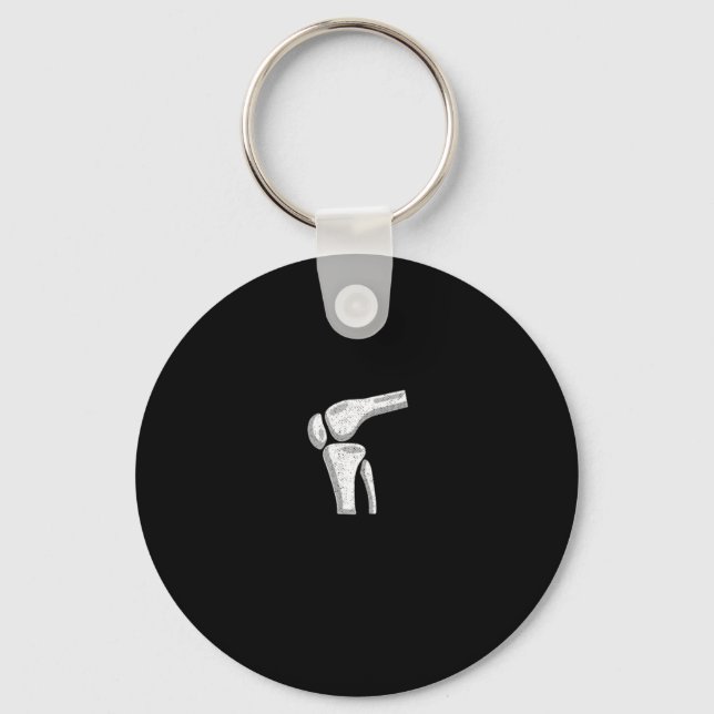 Bionic Knee Club Member Knee Replacement Surgery L Keychain (Front)