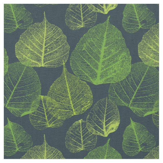 Biophilic Aesthetic Skeleton Leaves Fabric (Close Up)
