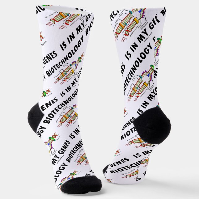 Biotechnology Is In My Genes DNA Replication Humou Socks (Angled)