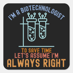 Biotechnology Quotes, Biotechnology Student8 Square Sticker
