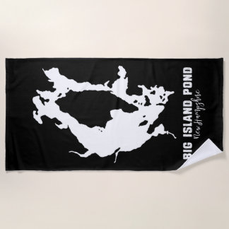 BIP Map of Big Island Pond NH Lake Beach Towel