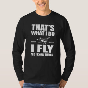 Biplane Aircraft Saying Flying Plane T-Shirt