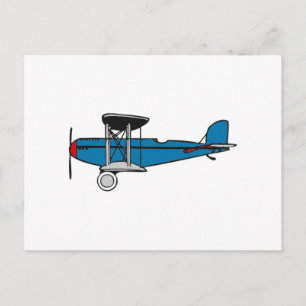 Biplane Airplane Postcard