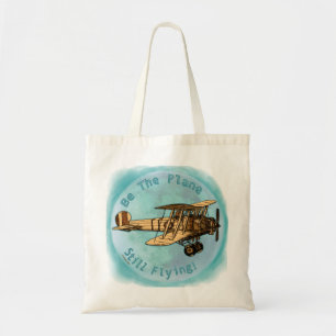 Biplane Airplane tote bag